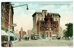 1911 Post Card Bank and Main Streets